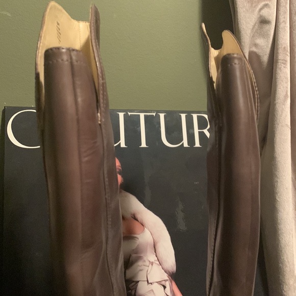 Beautiful Designer Thigh High Genuine Leather Boots/Sole Brown, Size 10/41. - Picture 6 of 15